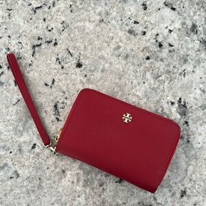 Tory Burch Red Wristlet Wallet